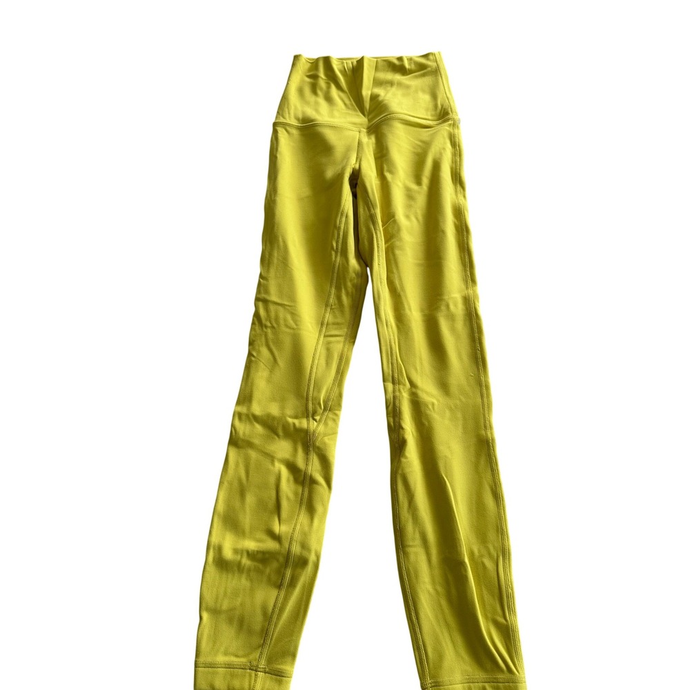 Lululemon Align High-Rise Pant Yellow Nulu Yoga Leggings Size 0 LW5CTCS